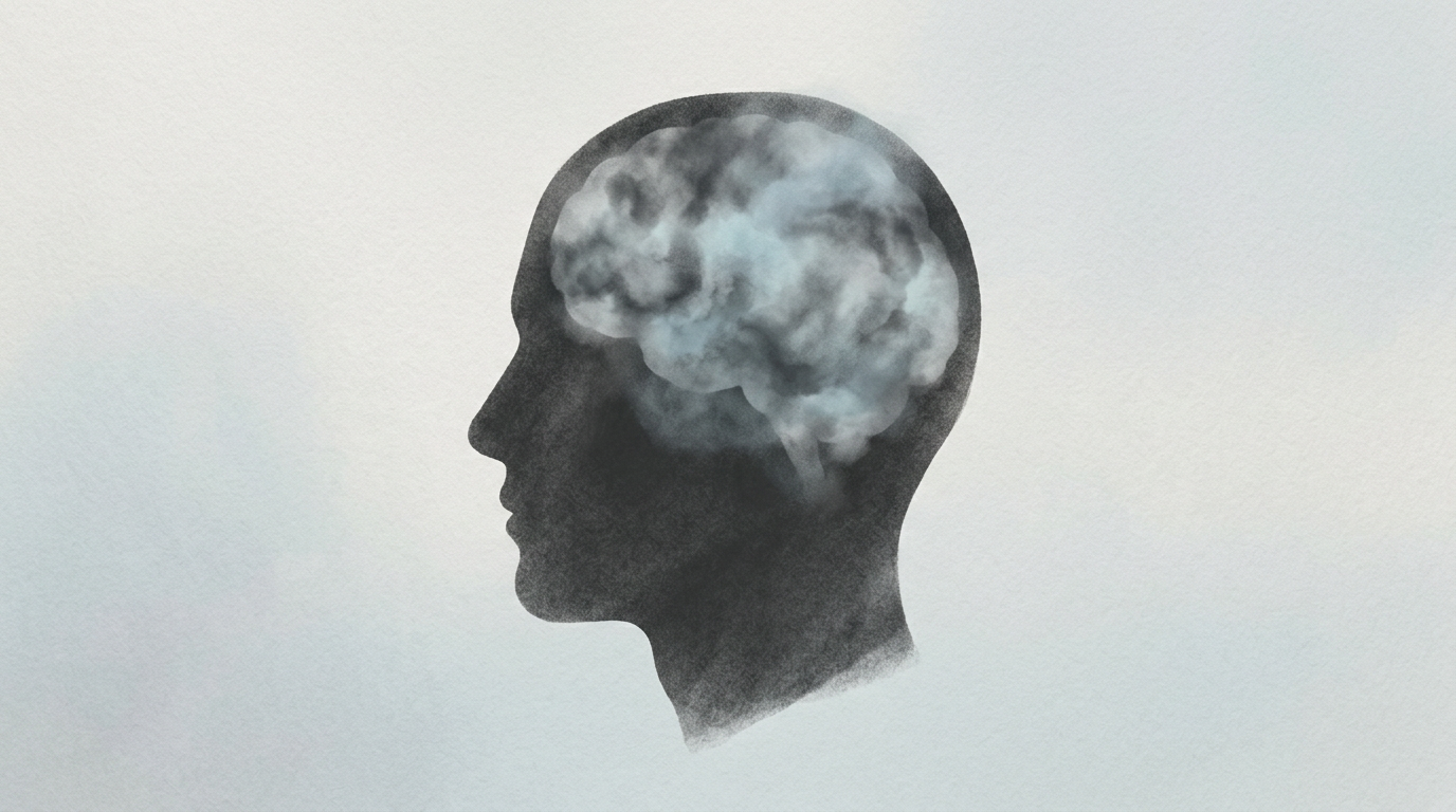 Illustration du brouillard cérébral et de la fatigue Covid