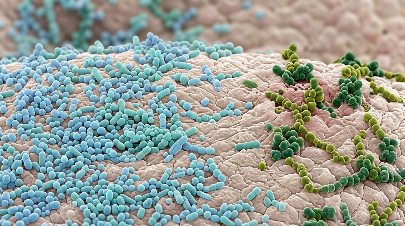 Microbiome cutané et bactéries sous le masque