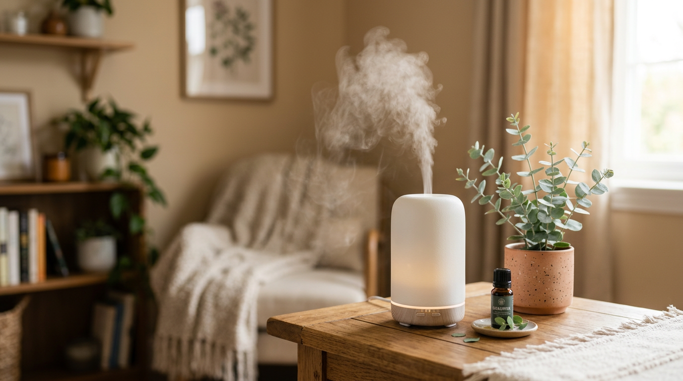 Diffuseur d'huiles essentielles pour assainir l'atmosphère intérieure