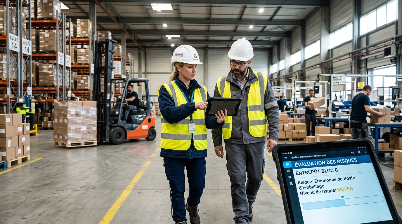 Évaluation des risques professionnels et ergonomie dans un entrepôt logistique
