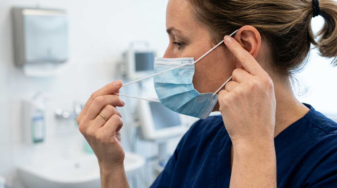 Retrait sécurisé masque par les élastiques