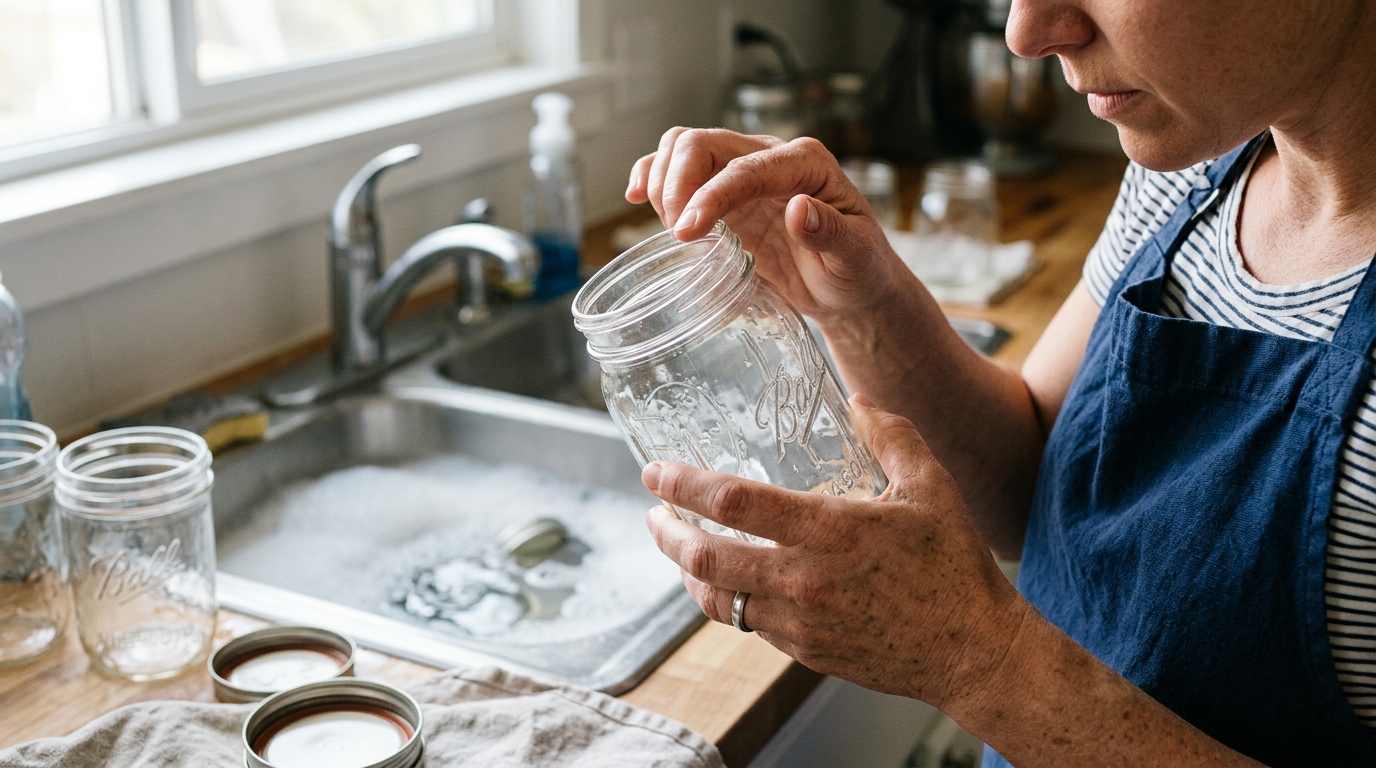 Inspection visuelle d'un bocal en verre pour détecter les micro-fissures avant stérilisation