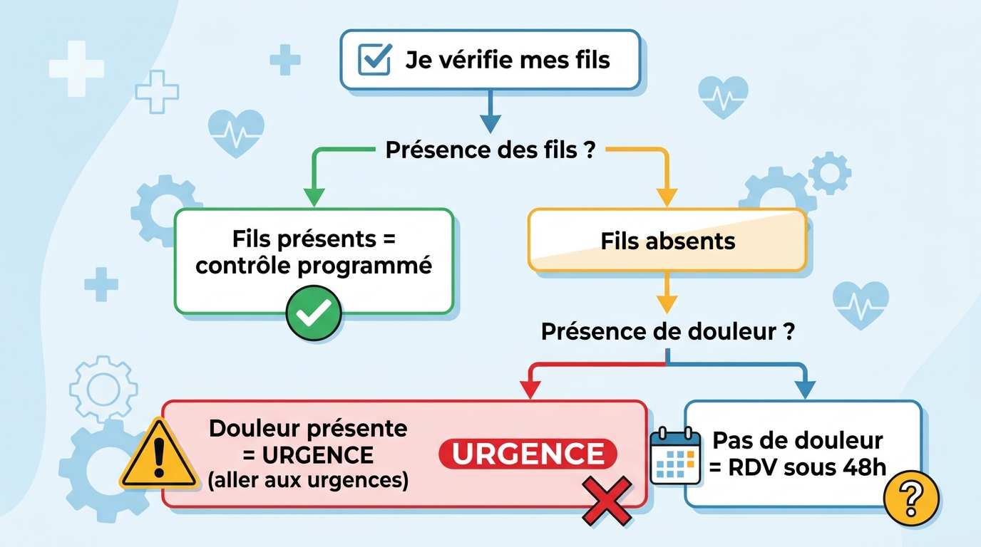 Protocole décisionnel conduite à tenir fils stérilet absents présents