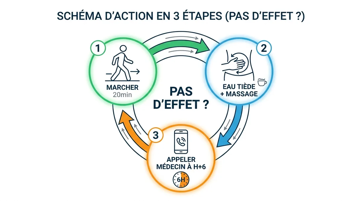 Schéma 3 étapes dépannage Picoprep ne fait pas effet