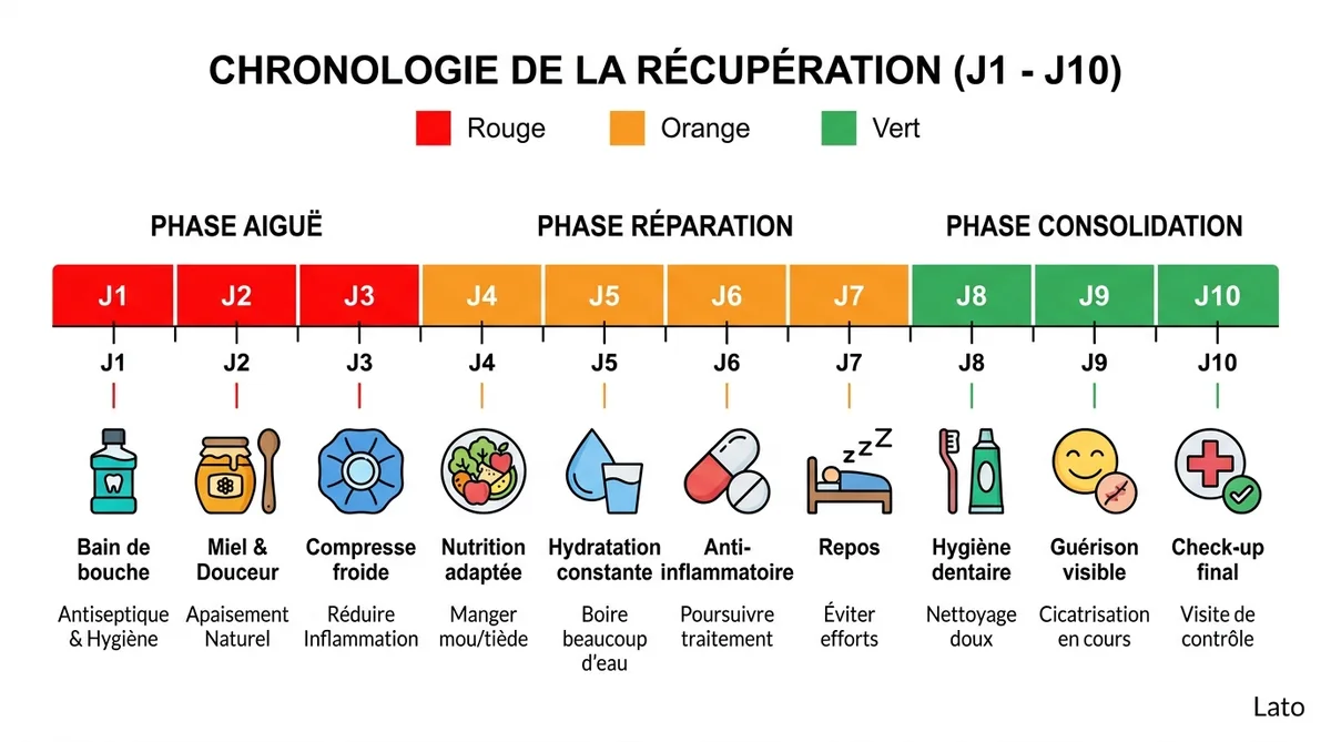 Planning chronologique 10 jours guérison bouton langue naturel