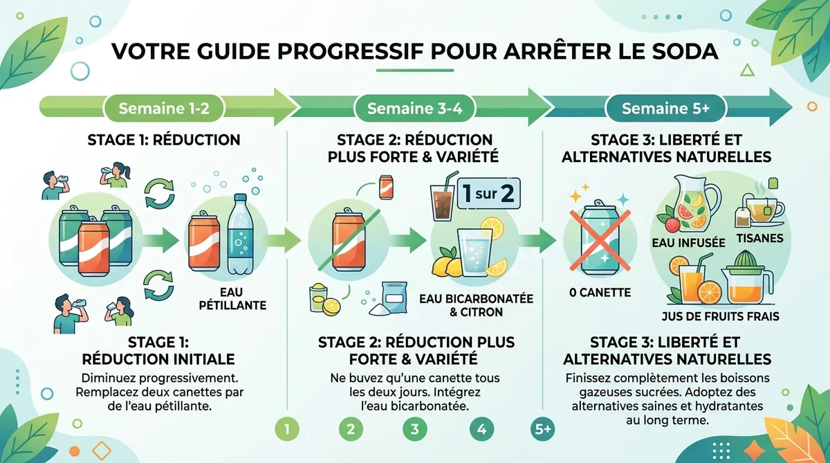 Protocole sevrage Coca-Cola en 3 étapes sur 5 semaines