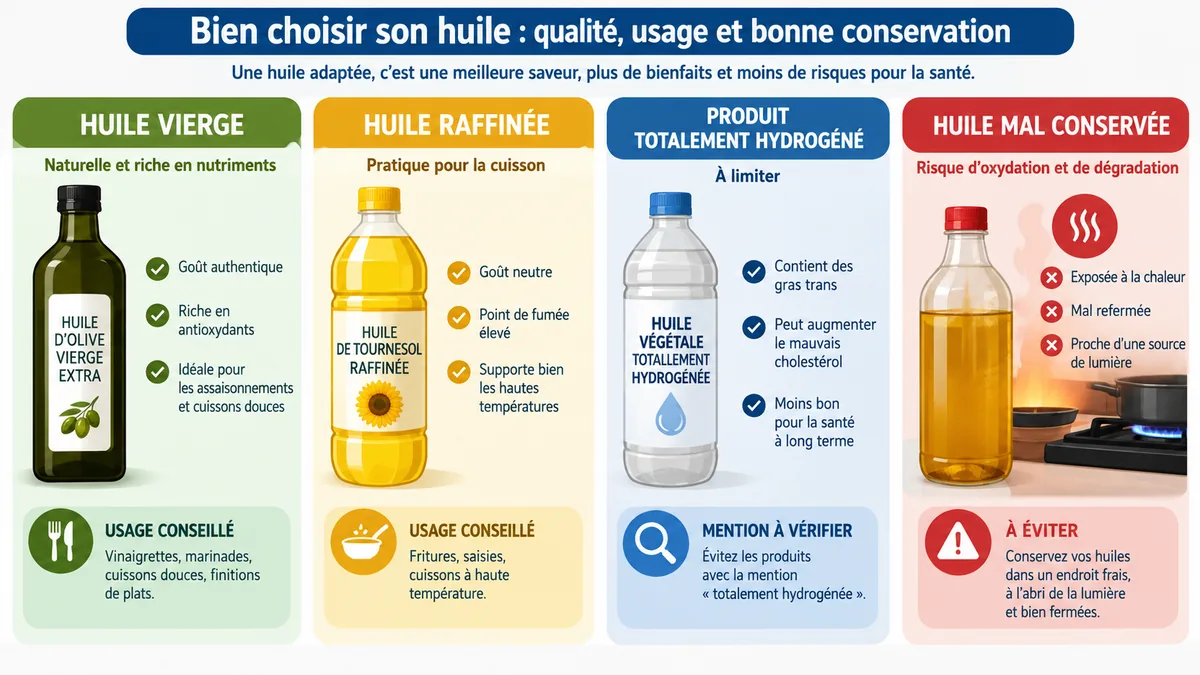Choisir et conserver une bouteille d'huile de colza