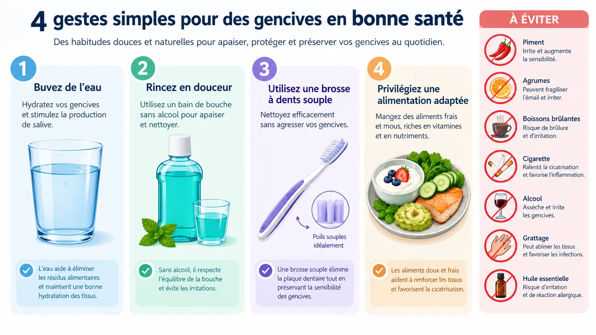 Gestes prudents pour soulager une irritation de la langue